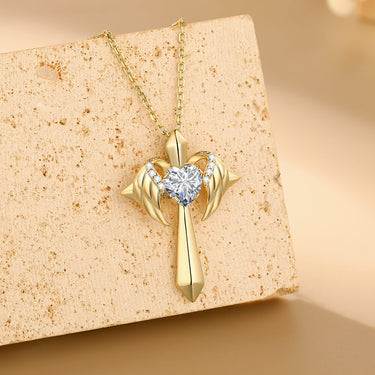 CapeGlow® Ziyanda – Angel Wings Cross Necklace Capeglow