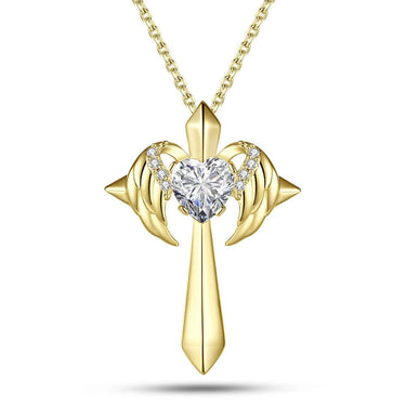 CapeGlow® Ziyanda – Angel Wings Cross Necklace Capeglow