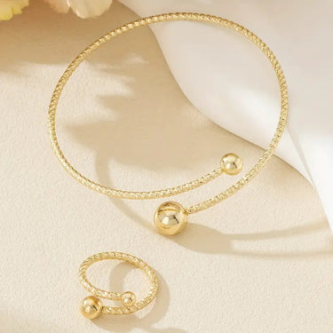 CapeGlow® Tumi – European & American Twisted Bangle & Ring Set Capeglow