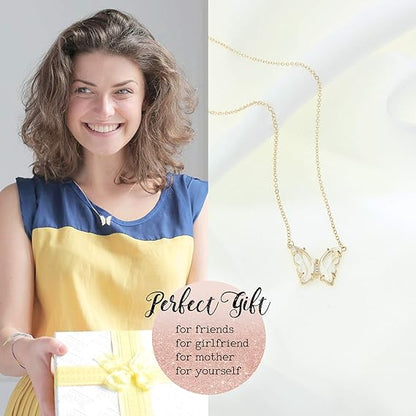 CapeGlow® Zanele – Crystal Butterfly Necklace Capeglow