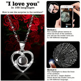 CapeGlow® Esona – 100 Languages Hidden Love Projection Necklace Capeglow