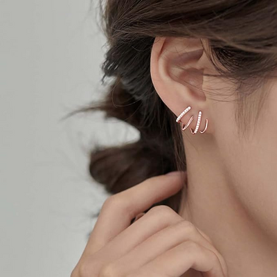 CapeGlow® Amara – S925 Multi-Claw Illusion Earrings
