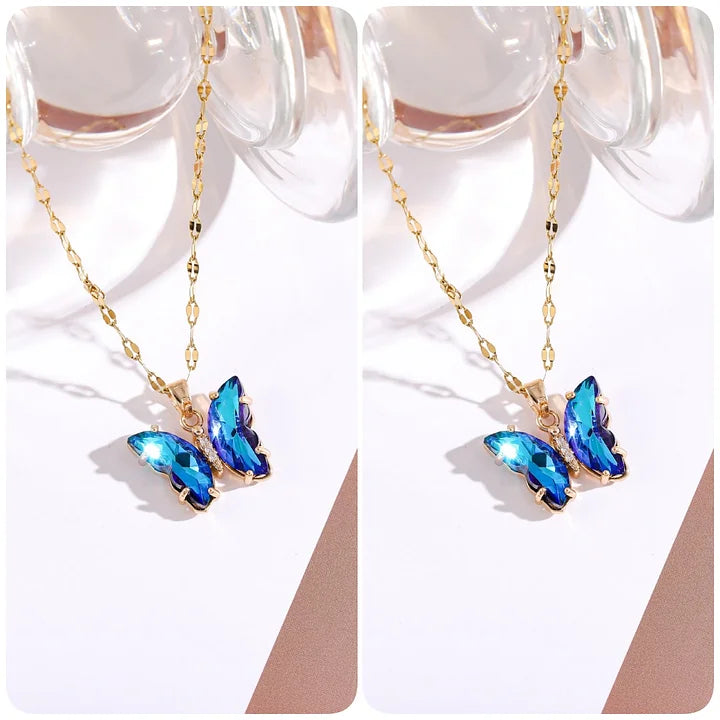 CapeGlow® Zanele – Crystal Butterfly Necklace Capeglow