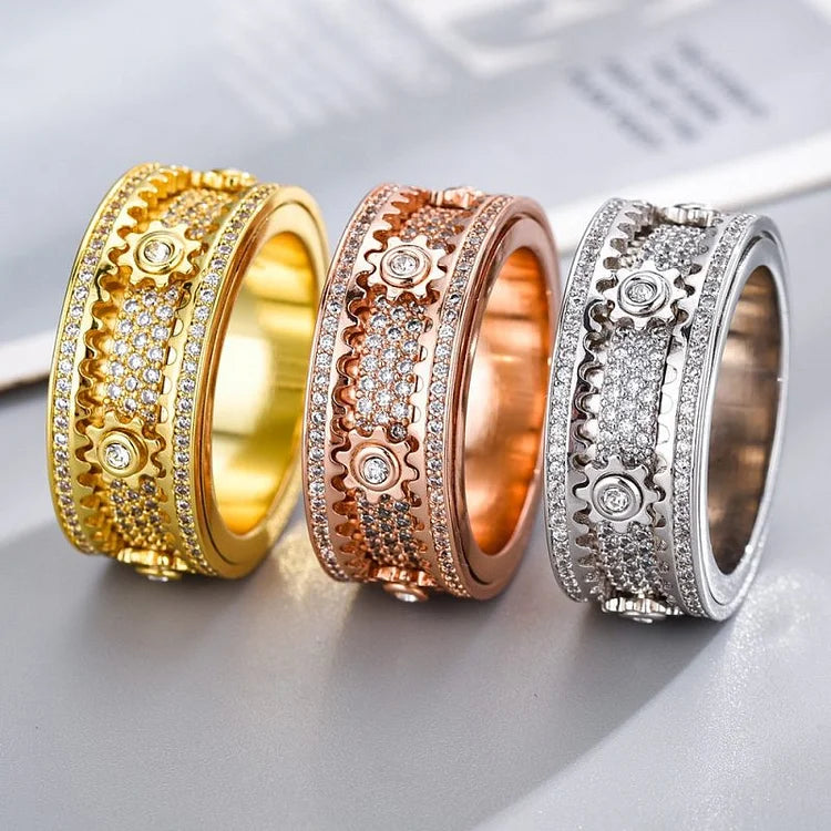 CapeGlow® Kaelo Luxe – Spinner Gear Ring
