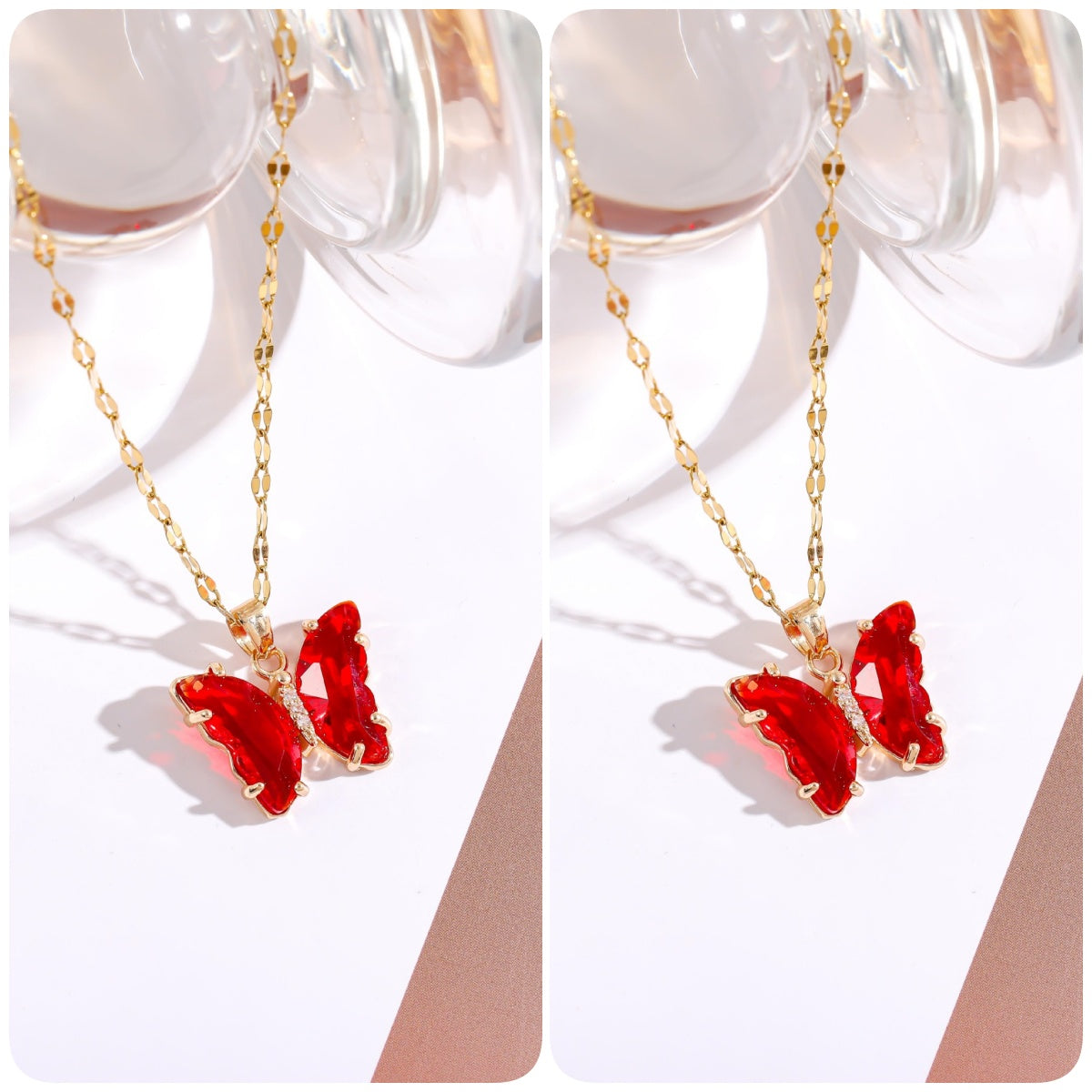 CapeGlow® Zanele – Crystal Butterfly Necklace Capeglow
