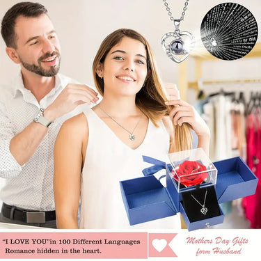 CapeGlow® Esona – 100 Languages Hidden Love Projection Necklace Capeglow