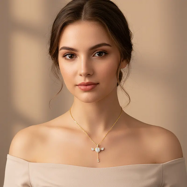 Personalized 14K Gold Angel Initial Necklace - Divine Elegance & Custom Charm