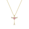 Personalized 14K Gold Angel Initial Necklace - Divine Elegance & Custom Charm