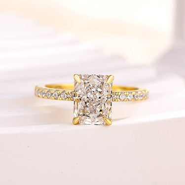 Louily Classic 2.0 CT Radiant Cut Engagement Ring In Sterling Silver