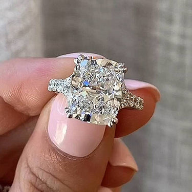 7.0Ct Excellent Split Shank Cushion Cut Engagement Ring Travel Rings For Her