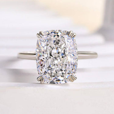 Louily Precious Crushed Ice Cushion Cut Engagement Ring