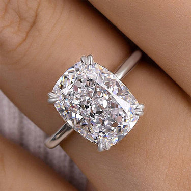Louily Precious Crushed Ice Cushion Cut Engagement Ring