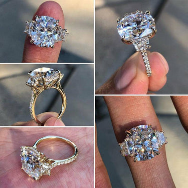 Louily Luxury Cushion Cut 7 Ct Engagement Ring In Sterling Silver