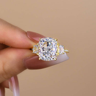 Louily Luxury Cushion Cut 7 Ct Engagement Ring In Sterling Silver