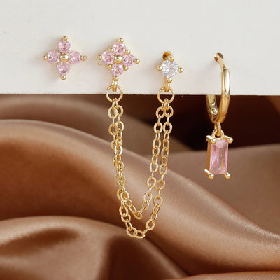 CapeGlow® Zanele Star – 3-Piece Chain Earring Set