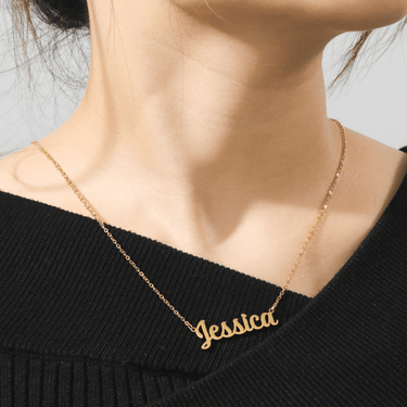 Elegant "Wonderful" Personalized Name Necklace - Custom Stainless Steel Jewelry