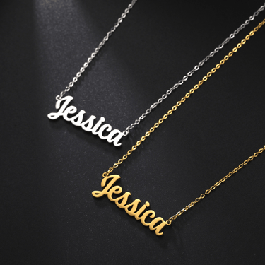 Elegant "Wonderful" Personalized Name Necklace - Custom Stainless Steel Jewelry