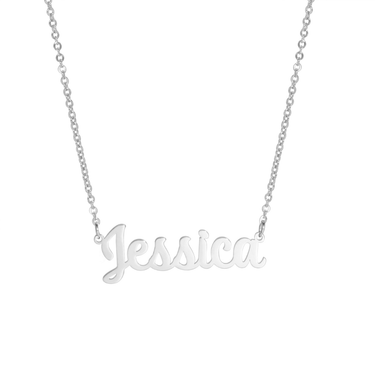 Elegant "Wonderful" Personalized Name Necklace - Custom Stainless Steel Jewelry