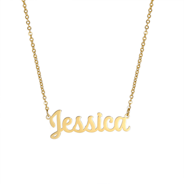 Elegant "Wonderful" Personalized Name Necklace - Custom Stainless Steel Jewelry