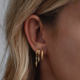 Sienna Stacked Illusion Earrings - Minimalist Recycled Sterling Silver & 14k Gold Vermeil