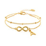 Eternal Bond Infinity Initial Bracelet - Customizable Double-Strand Stainless Steel Jewelry